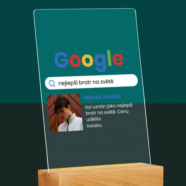 Fotka S Textem: Nejlepší Bratr Výsledek Google - Tisk Na Akrylovém Skle