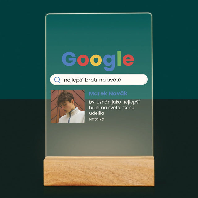 Fotka S Textem: Nejlepší Bratr Výsledek Google - Tisk Na Akrylovém Skle