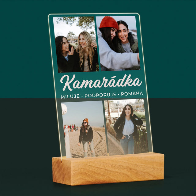 Fotokoláž: Milovaná Kamarádka - Tisk Na Akrylovém Skle
