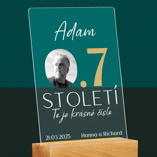 Fotka S Textem: 0,7 Století - Tisk Na Akrylovém Skle