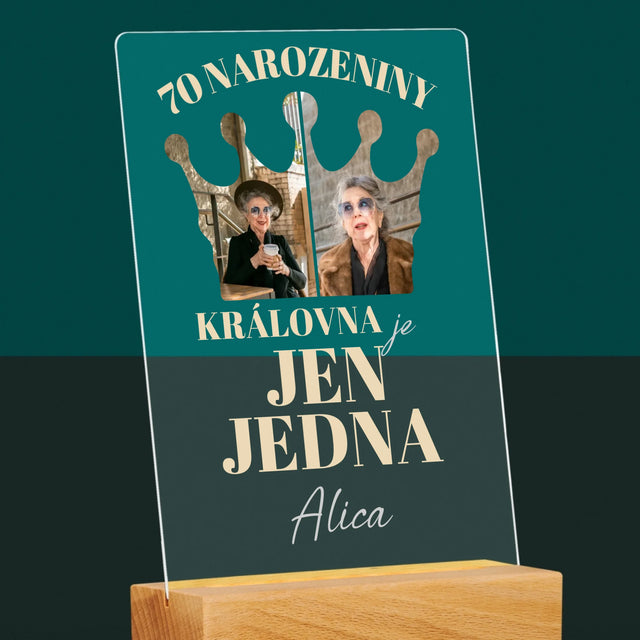 Tvar Z Fotek: 70. Narozeniny Královna - Tisk Na Akrylovém Skle