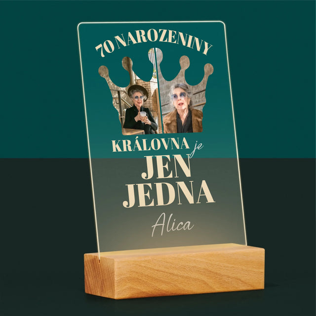 Tvar Z Fotek: 70. Narozeniny Královna - Tisk Na Akrylovém Skle