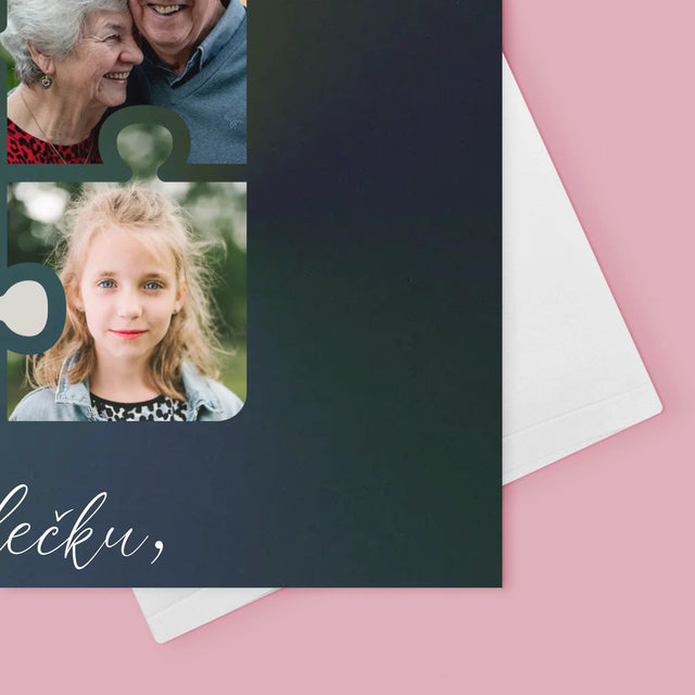 Fotokoláž: Puzzle Fotky pro Dědečka - Přání k Narozeninám | CZ