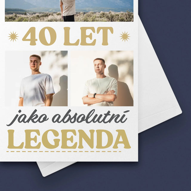 Fotokoláž: 40 Let Jako Legenda - Přání