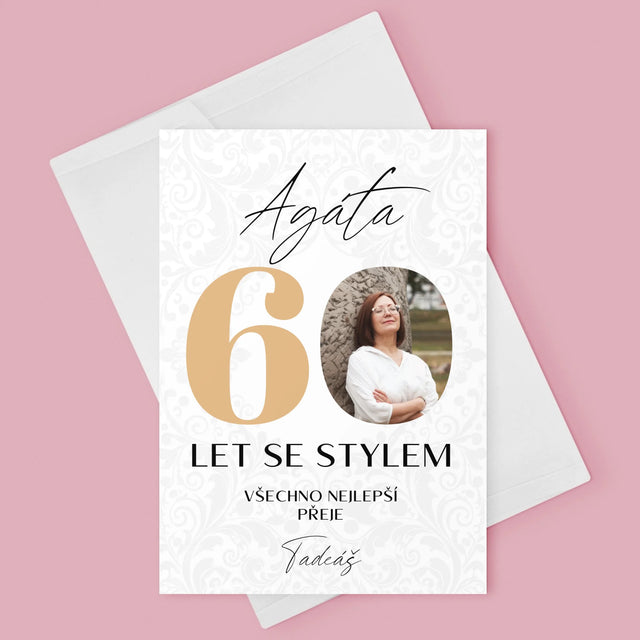 Fotka S Textem: 60 Let Se Stylem - Přání