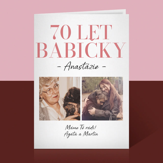 Fotokoláž: 70 Let Babičky - Přání