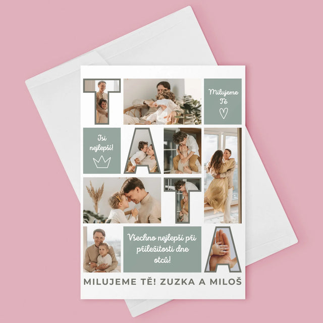 Fotokoláž: Táta Dlaždice - Přání