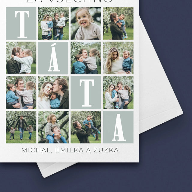 Fotokoláž: Tati, Milujeme Tě Za Všechno - Přání