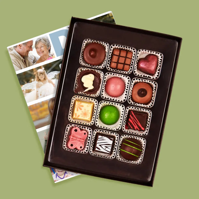 Fotokoláž: Dědeček - Pralinky