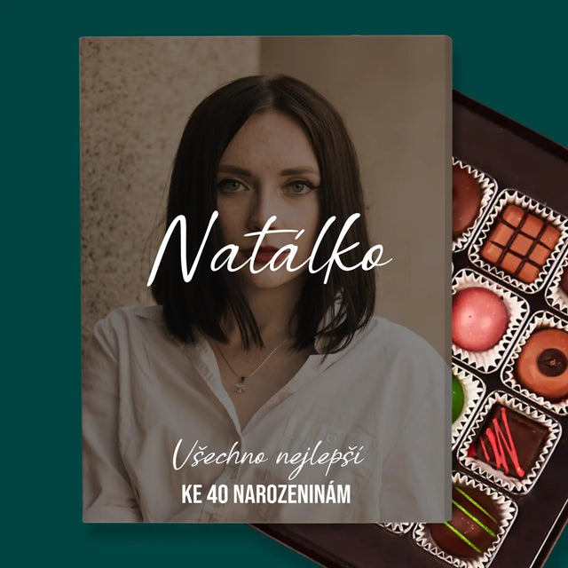 Fotka S Textem: 40. Narozeniny Všechno Nejlepší - Pralinky