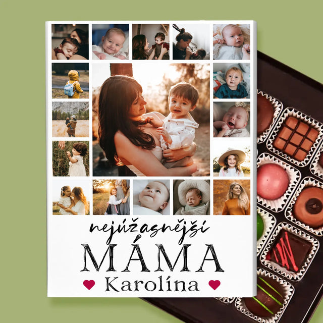 Fotokoláž: Nejúžasnější Máma - Pralinky