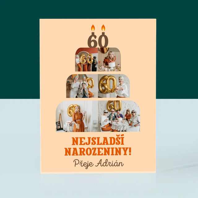 Tvar Z Fotek: Nejsladší Narozeniny - Akrylový Blok
