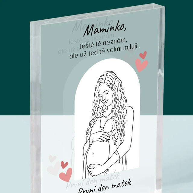 Fotka S Textem: Lineart Pro Maminku - Akrylový Blok