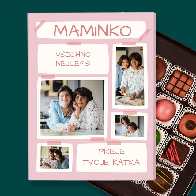 Fotokoláž: Maminko Všechno Nejlepší - Pralinky