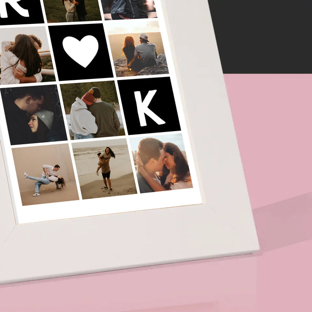 Fotokoláž: Milostné Monogramy S Fotkami - Fotorámeček