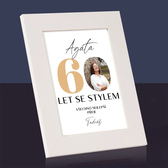 Fotka S Textem: 60 Let Se Stylem - Fotorámeček