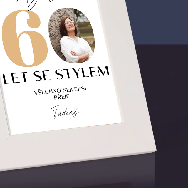 Fotka S Textem: 60 Let Se Stylem - Fotorámeček