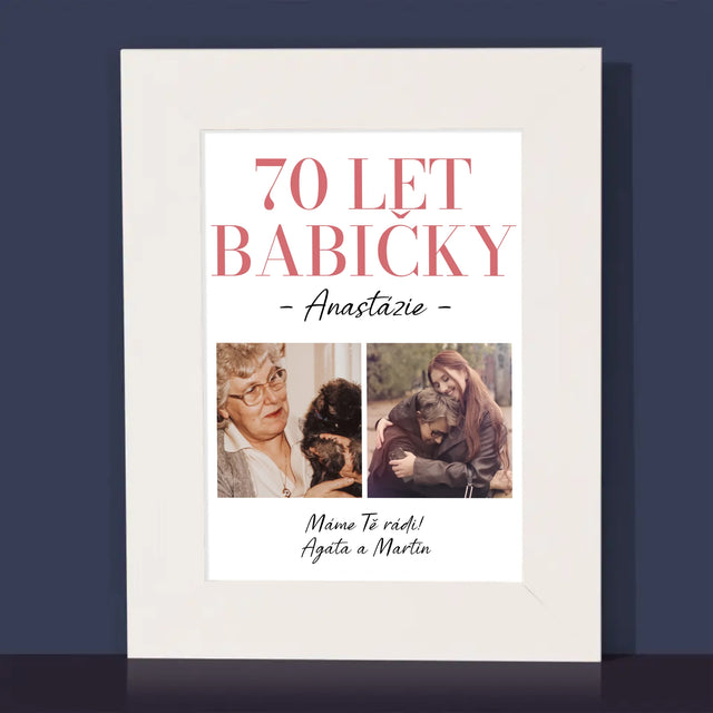 Fotokoláž: 70 Let Babičky - Fotorámeček