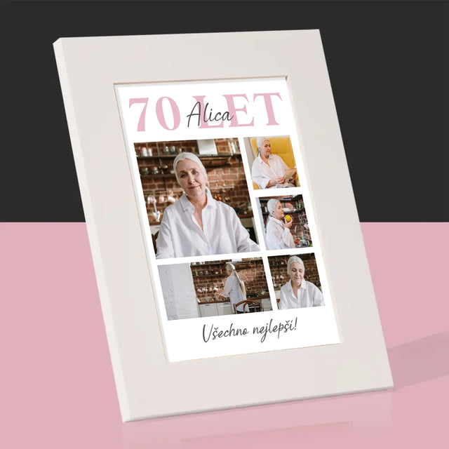 Fotokoláž: 70 Let Všechno Nejlepší - Fotorámeček