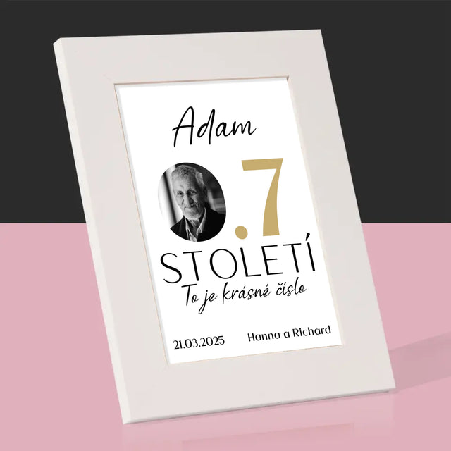 Fotka S Textem: 0,7 Století - Fotorámeček