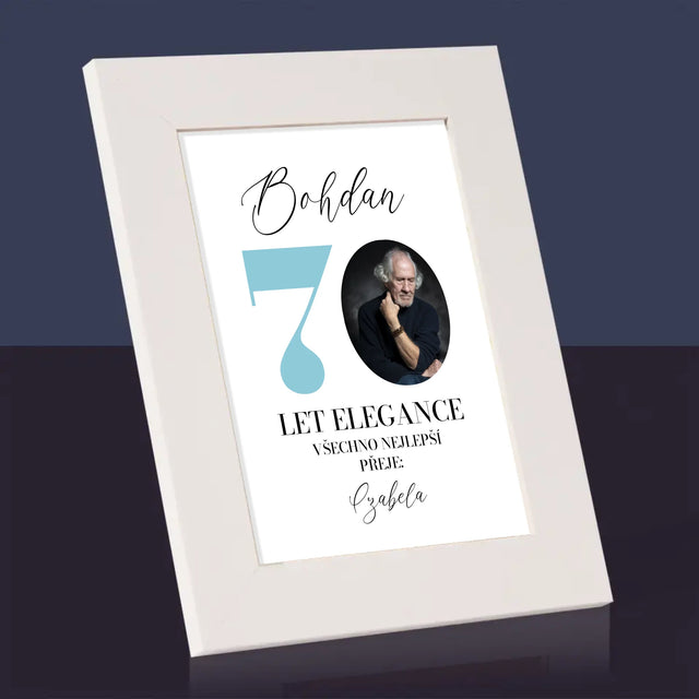 Fotka S Textem: 70 Let Elegance - Fotorámeček