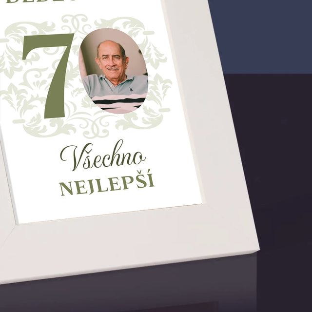 Fotka S Textem: Milovanému Dědečkovi Všechno Nejlepší - Fotorámeček