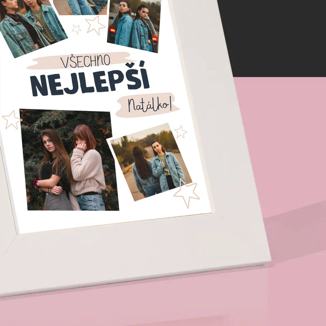 Fotokoláž: Všechno Nejlepší Hvězdy - Fotorámeček