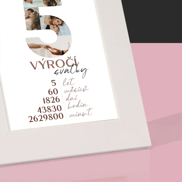 Slovo Z Fotek: 5. Výročí Svatby Čísla - Fotorámeček