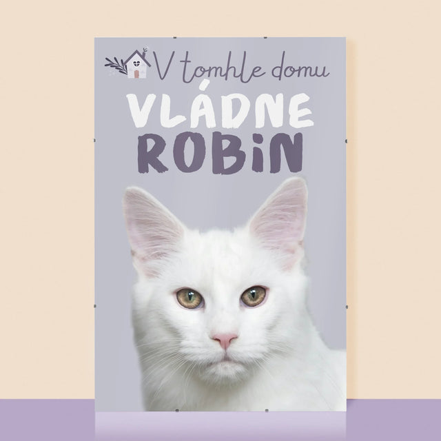 Fotka S Textem: V Tomhle Domě Vládne Mazlíček - Plakát