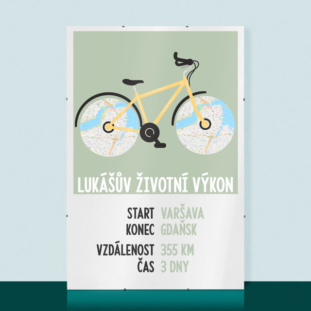 Mapa Města: Cyklistický Rekord - Plakát