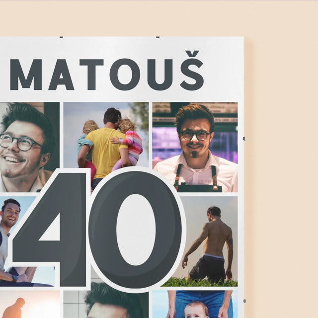 Fotokoláž: 40 Let - Plakát