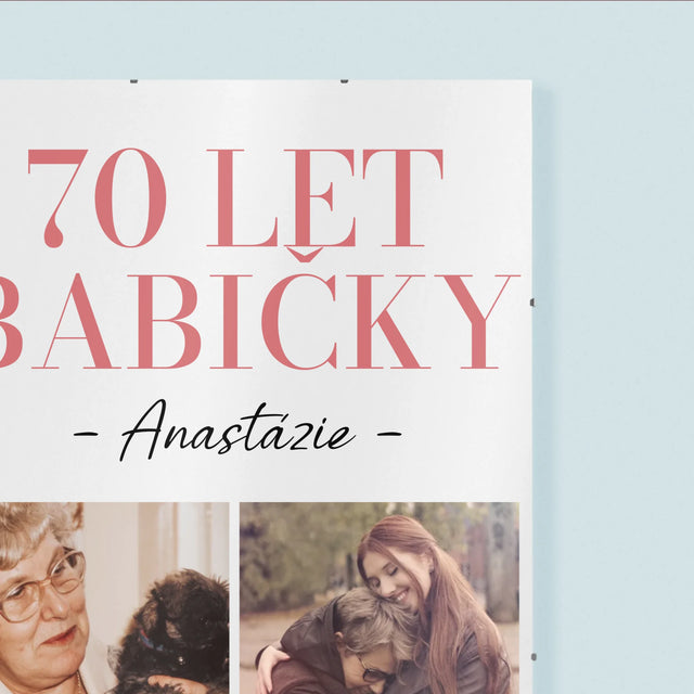 Fotokoláž: 70 Let Babičky - Plakát
