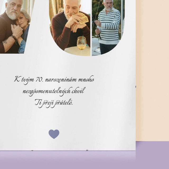 Tvar Z Fotek: Přání K 70. Narozeninám - Plakát