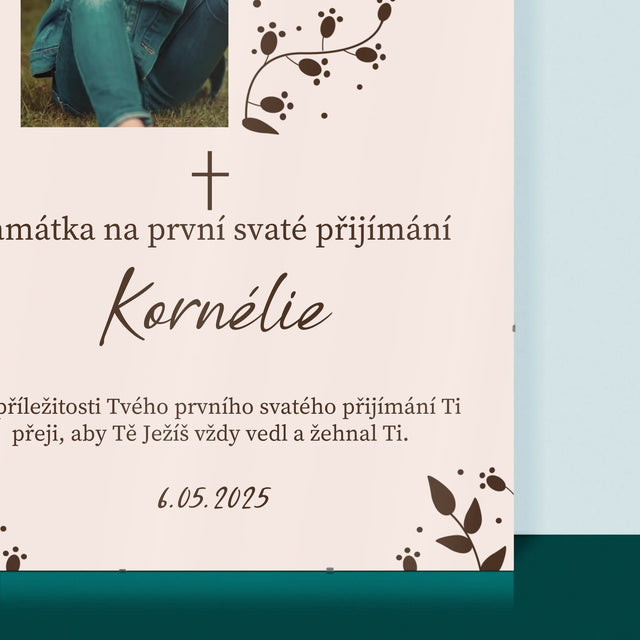 Fotka S Textem: První Svaté Přijímání Listy - Plakát