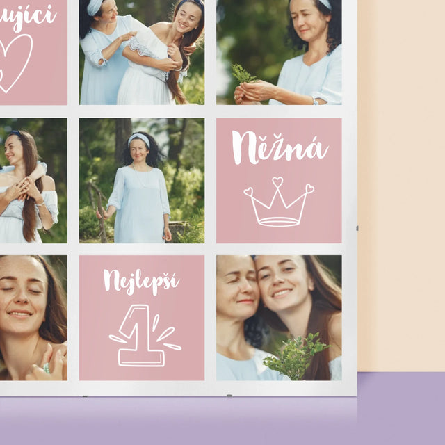 Fotokoláž: Vlastnosti Maminky - Plakát