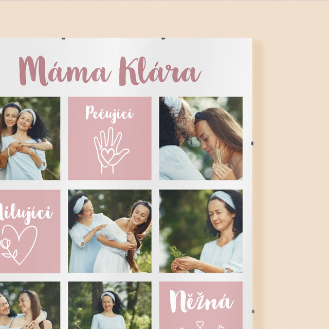 Fotokoláž: Vlastnosti Maminky - Plakát