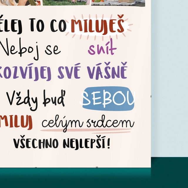 Fotokoláž: Přání K Narozeninám - Plakát