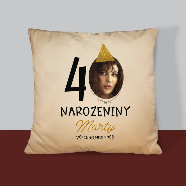 Fotka S Textem: 40. Narozeniny Čepička - Polštář