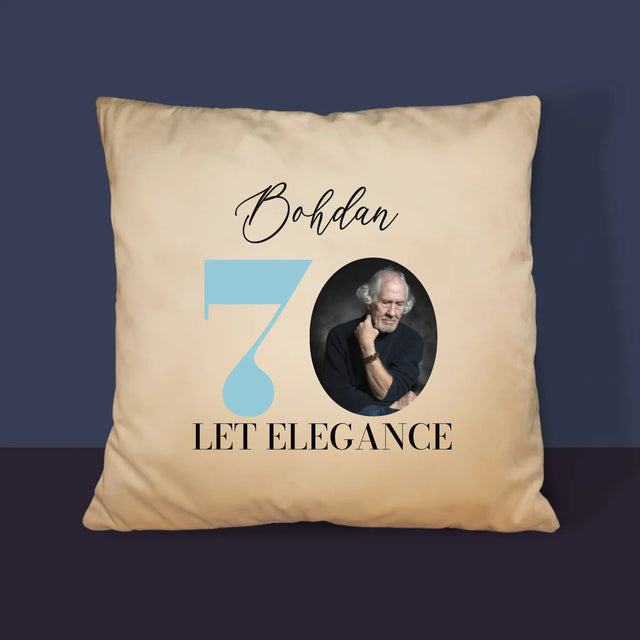 Fotka S Textem: 70 Let Elegance - Polštář