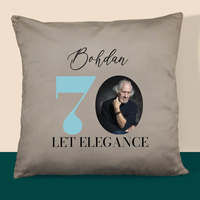 Fotka S Textem: 70 Let Elegance - Polštář