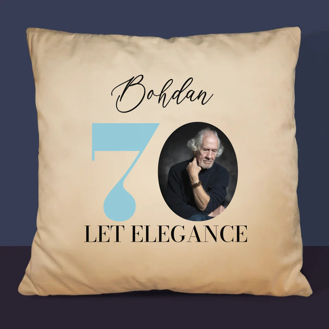 Fotka S Textem: 70 Let Elegance - Polštář