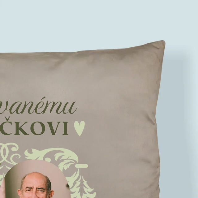 Fotka S Textem: Milovanému Dědečkovi Všechno Nejlepší - Polštář