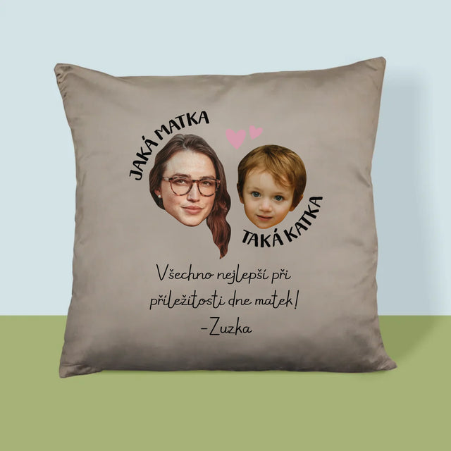 Fotka S Textem: Jaká Matka, Taká Katka - Polštář