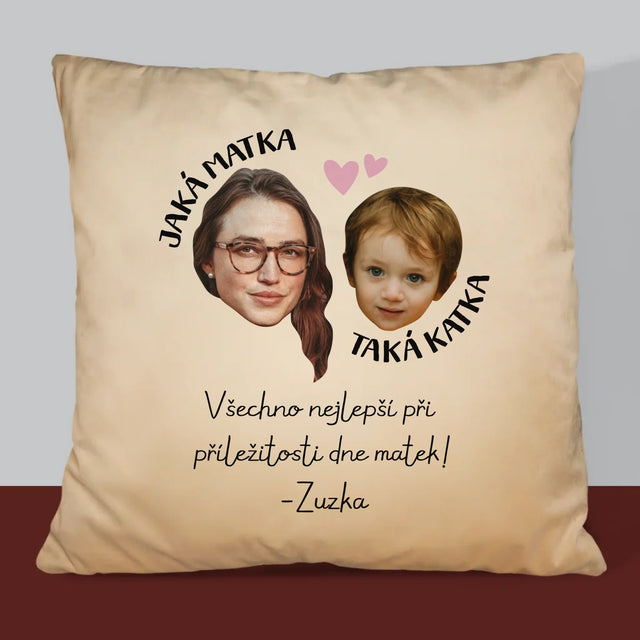 Fotka S Textem: Jaká Matka, Taká Katka - Polštář