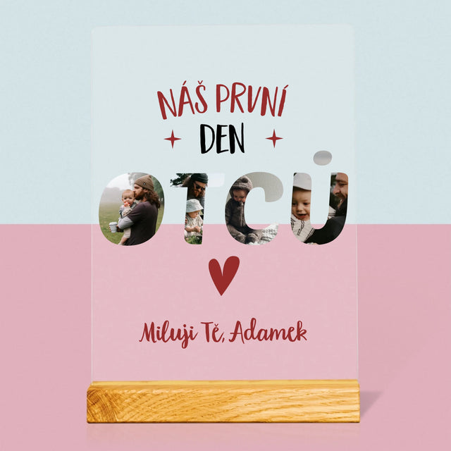 Slovo Z Fotek: První Den Otců Srdce - Tisk Na Akrylovém Skle