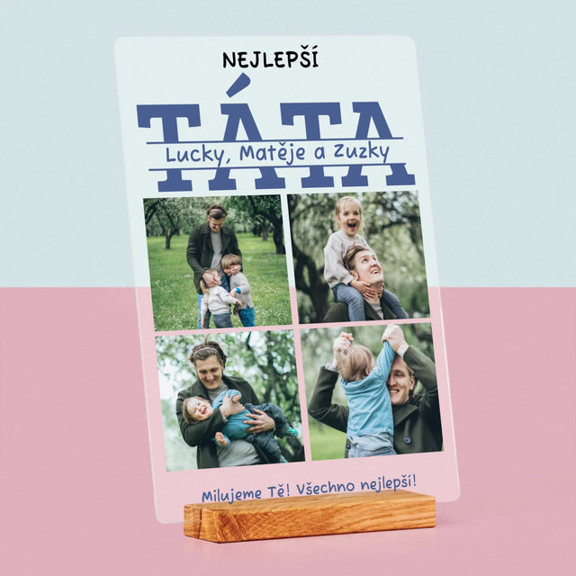 Fotokoláž: Nejlepší Táta Jména - Tisk Na Akrylovém Skle
