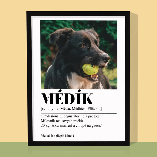 Fotka S Textem: Mazlíček Definice - Tisk V Rámečku