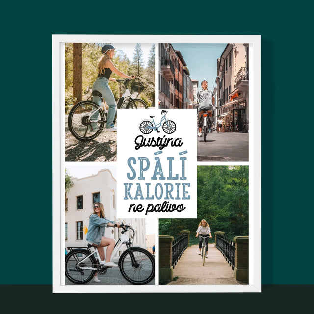 Fotokoláž: Spálí Kalorie, Ne Palivo - Tisk V Rámečku