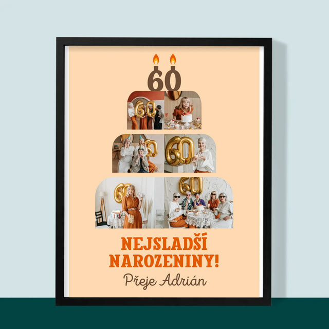 Tvar Z Fotek: Nejsladší Narozeniny - Tisk V Rámečku