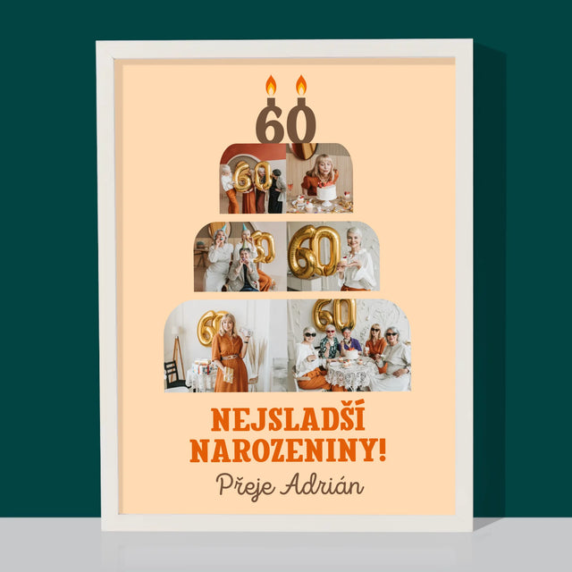 Tvar Z Fotek: Nejsladší Narozeniny - Tisk V Rámečku